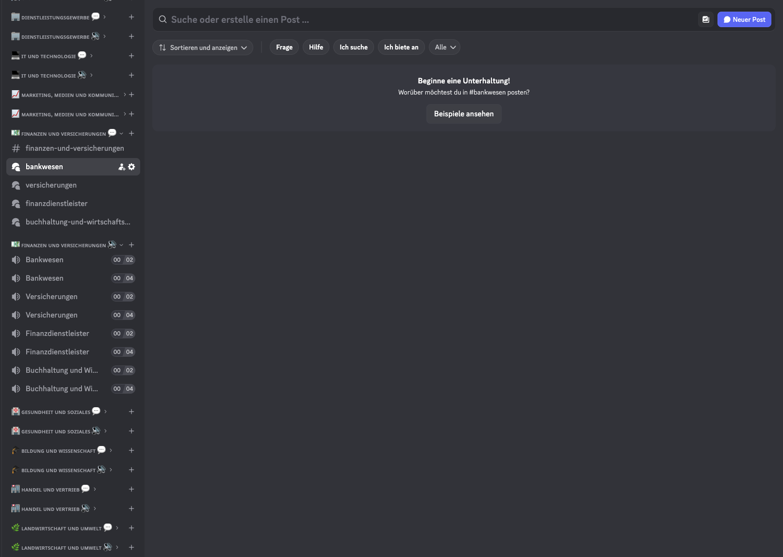 Sub-forum of the Finance and Insurance Discord area