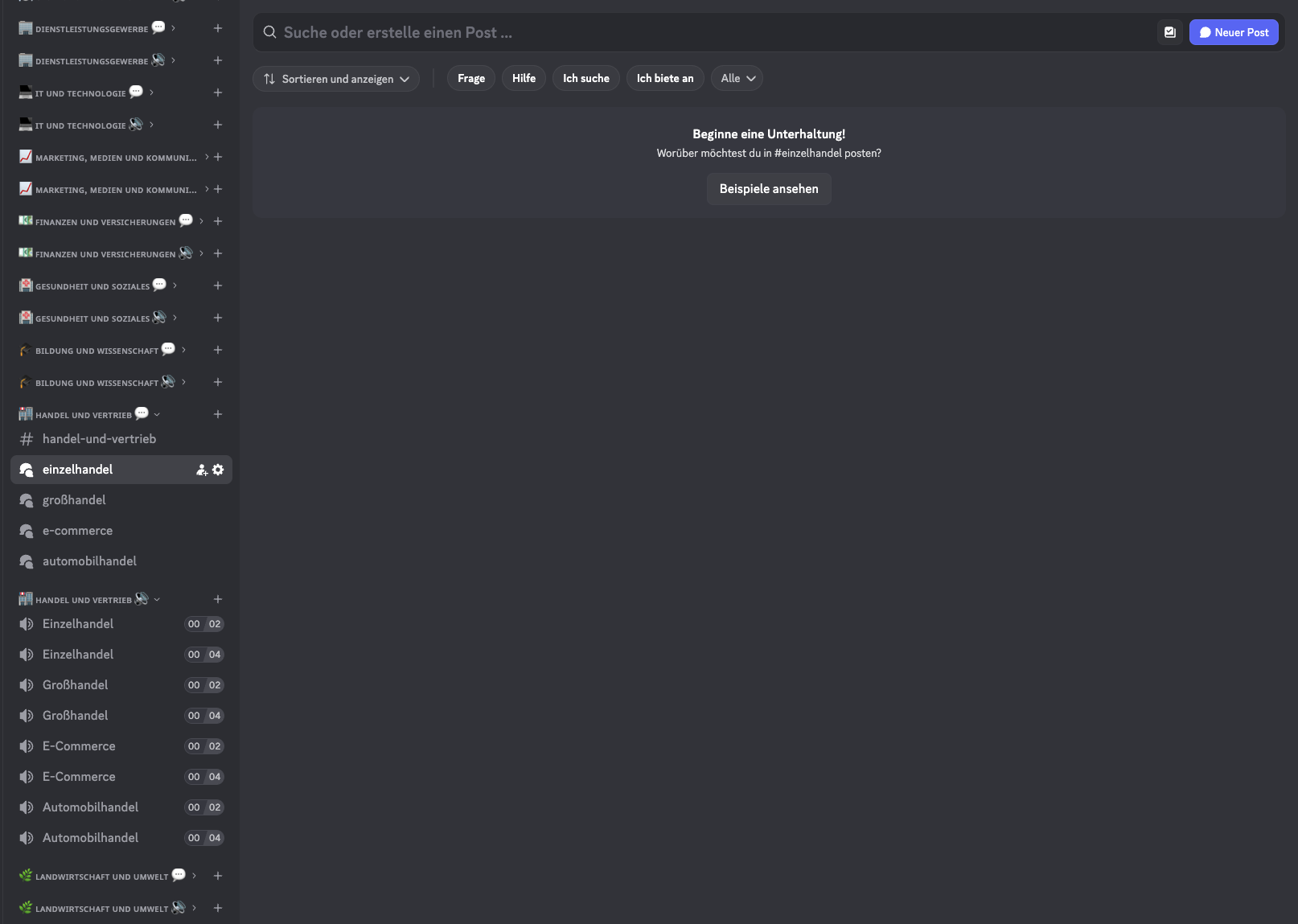 Sub-forum of the Retail and Sales Discord area