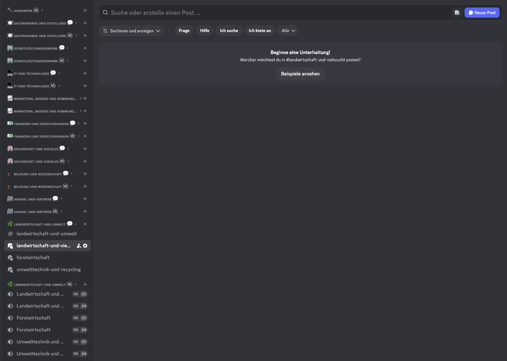 Sub-forum of the Agriculture and Environment Discord area