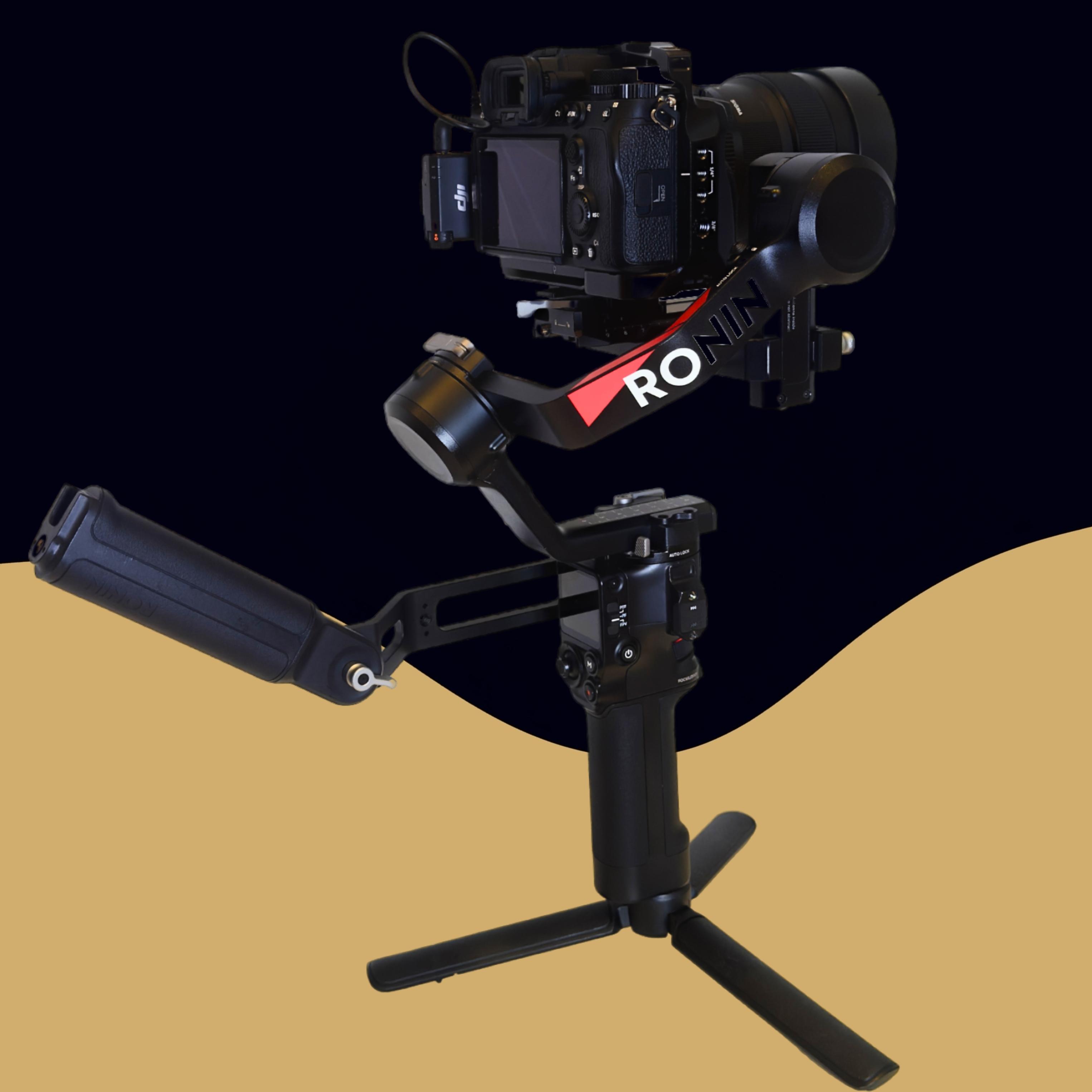 Sony Alpha 7 IV with lens on a DJI RS gimbal